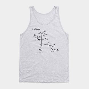 Darwin's I Think Evolutionary Tree Tank Top